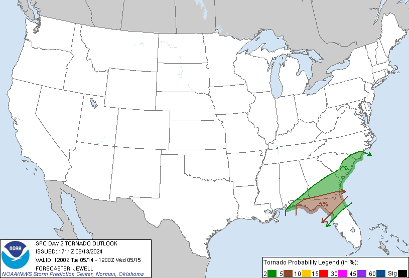 20240513 1730 UTC Day 2 Tornado Probabilities Graphic