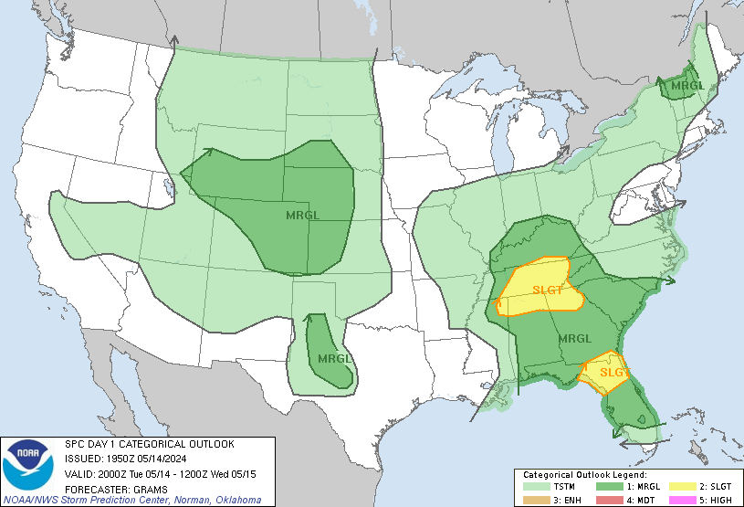 severe storms map