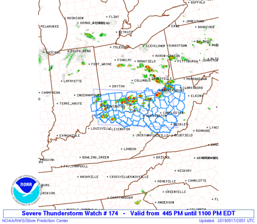 WW0174 Initial Radar image