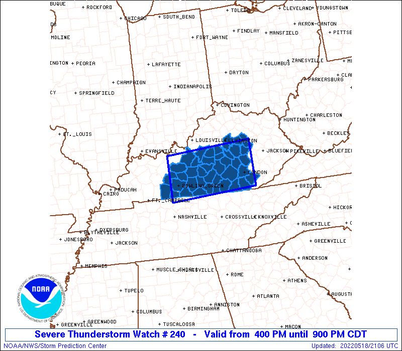 Initial List of Counties in SPC Severe Thunderstorm Watch 240 (WOU)
